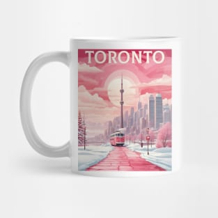 Canada Toronto Valentine's Day Vintage Snowy City Mug